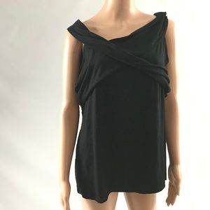 Asos Women's Top Stretch Sleeveless Solid Black